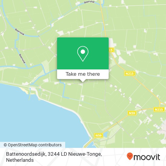 Battenoordsedijk, 3244 LD Nieuwe-Tonge kaart