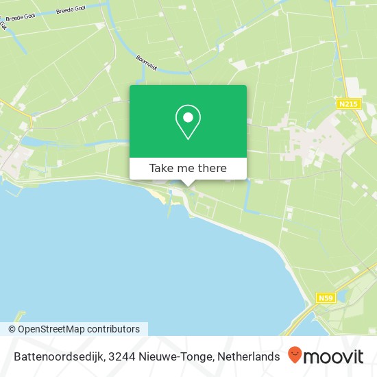 Battenoordsedijk, 3244 Nieuwe-Tonge kaart