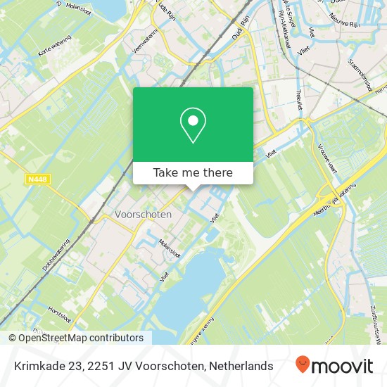 Krimkade 23, 2251 JV Voorschoten kaart