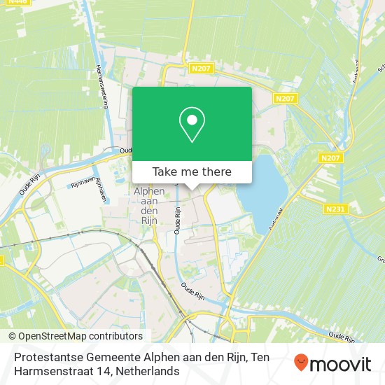 Protestantse Gemeente Alphen aan den Rijn, Ten Harmsenstraat 14 kaart