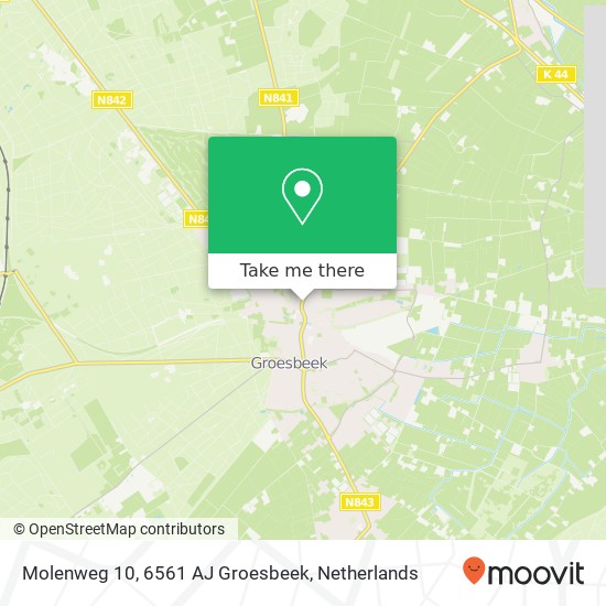 Molenweg 10, 6561 AJ Groesbeek kaart