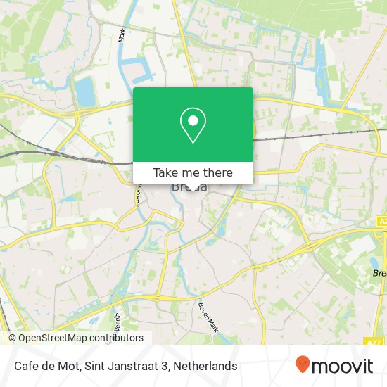 Cafe de Mot, Sint Janstraat 3 kaart