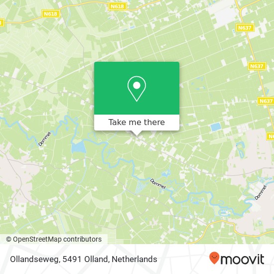 Ollandseweg, 5491 Olland kaart