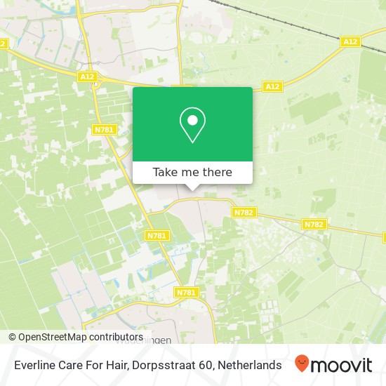 Everline Care For Hair, Dorpsstraat 60 kaart