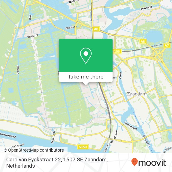 Caro van Eyckstraat 22, 1507 SE Zaandam kaart