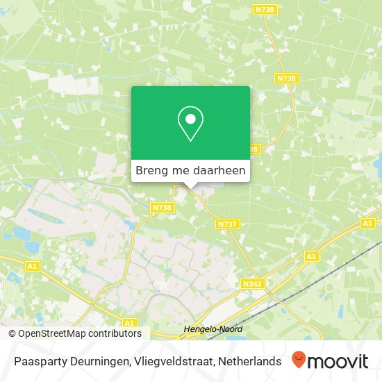 Paasparty Deurningen, Vliegveldstraat kaart