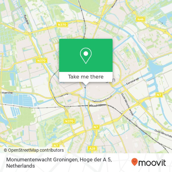 Monumentenwacht Groningen, Hoge der A 5 kaart