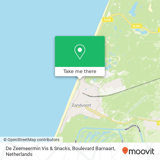 De Zeemeermin Vis & Snacks, Boulevard Barnaart kaart