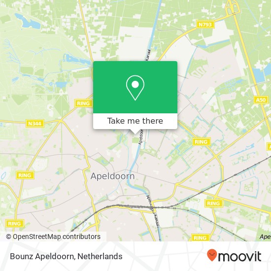 Bounz Apeldoorn, Vlijtseweg 106 kaart