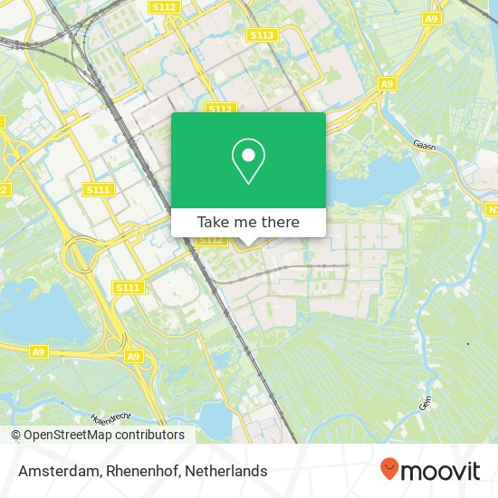 Amsterdam, Rhenenhof kaart