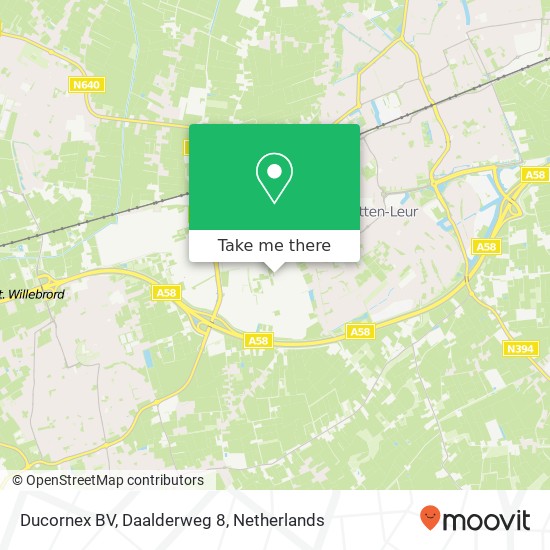 Ducornex BV, Daalderweg 8 kaart
