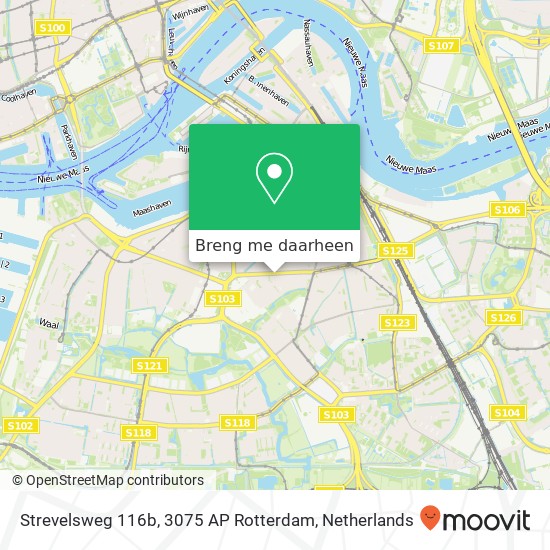 Strevelsweg 116b, 3075 AP Rotterdam kaart