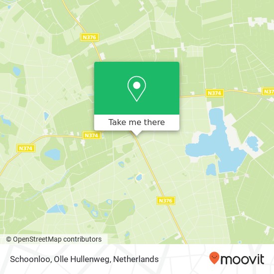 Schoonloo, Olle Hullenweg kaart