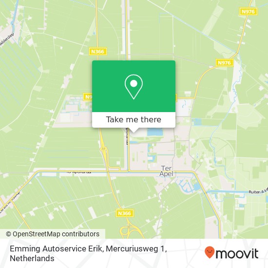 Emming Autoservice Erik, Mercuriusweg 1 kaart