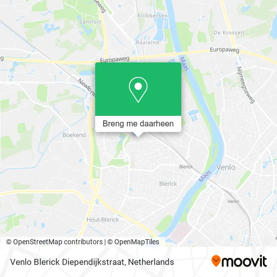 Venlo Blerick Diependijkstraat kaart