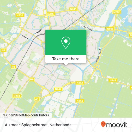 Alkmaar, Spieghelstraat kaart