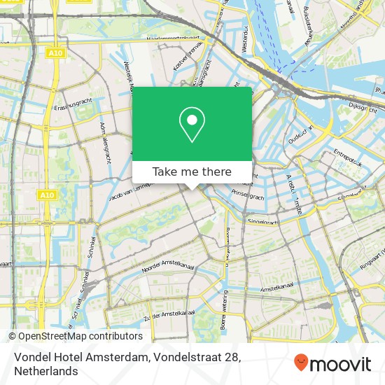 Vondel Hotel Amsterdam, Vondelstraat 28 kaart