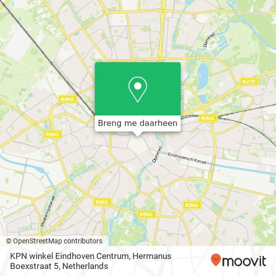 KPN winkel Eindhoven Centrum, Hermanus Boexstraat 5 kaart