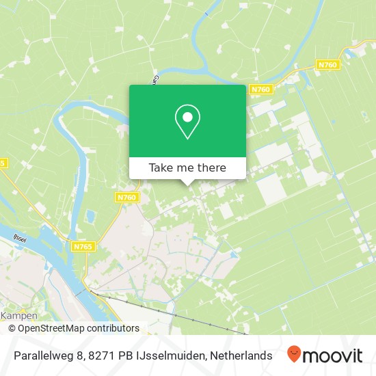 Parallelweg 8, 8271 PB IJsselmuiden kaart