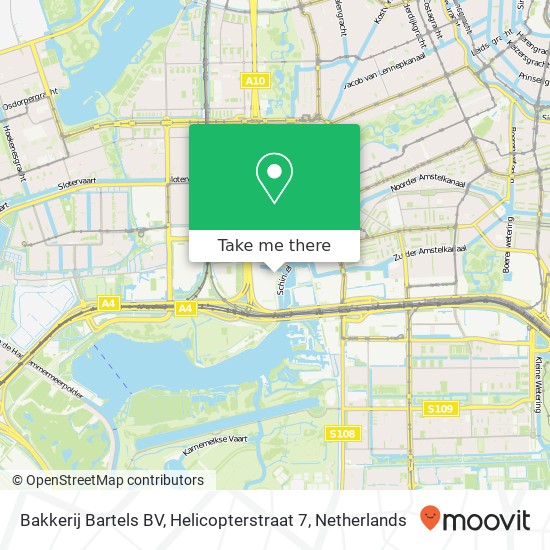 Bakkerij Bartels BV, Helicopterstraat 7 kaart