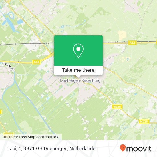 Traaij 1, 3971 GB Driebergen kaart