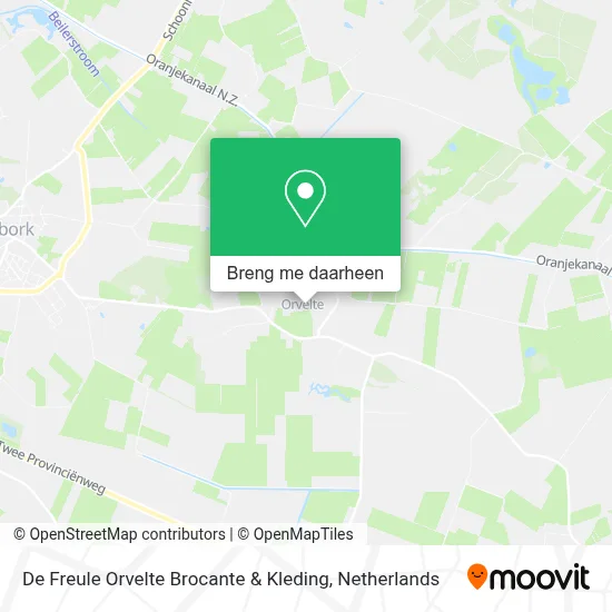 De Freule Orvelte Brocante & Kleding kaart