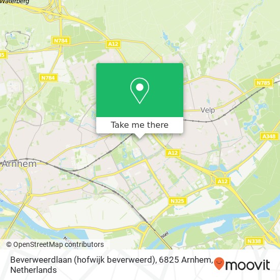 Beverweerdlaan (hofwijk beverweerd), 6825 Arnhem kaart