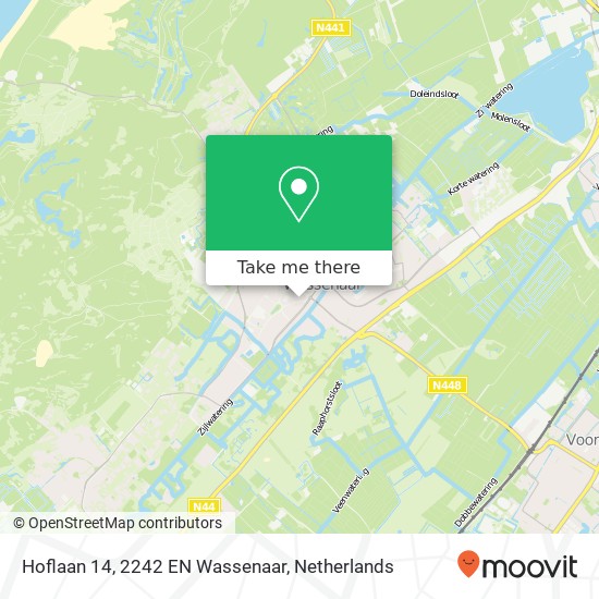 Hoflaan 14, 2242 EN Wassenaar kaart