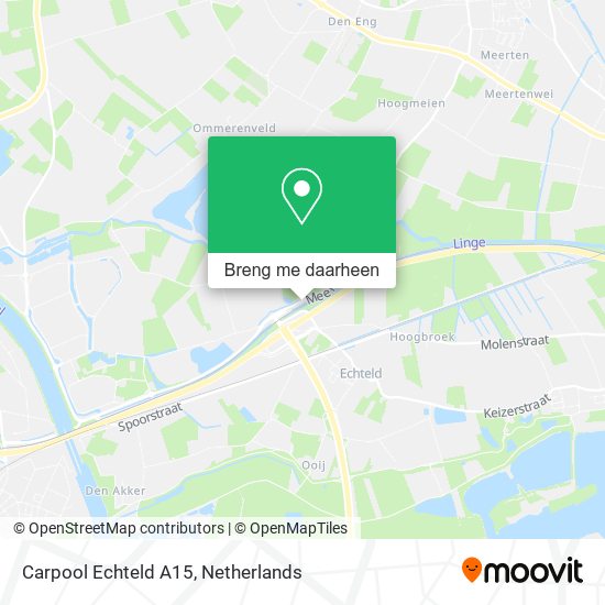 Carpool Echteld A15 kaart