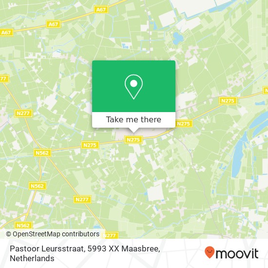 Pastoor Leursstraat, 5993 XX Maasbree kaart