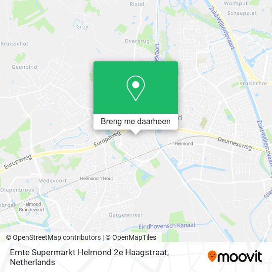 Emte Supermarkt Helmond 2e Haagstraat kaart