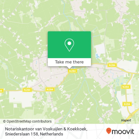 Notariskantoor van Voskuijlen & Koekkoek, Sniederslaan 158 kaart