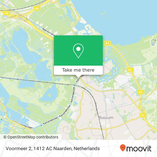 Voormeer 2, 1412 AC Naarden kaart