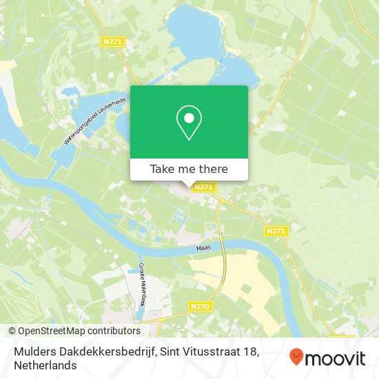 Mulders Dakdekkersbedrijf, Sint Vitusstraat 18 kaart