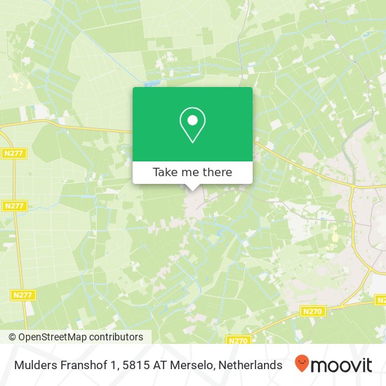 Mulders Franshof 1, 5815 AT Merselo kaart