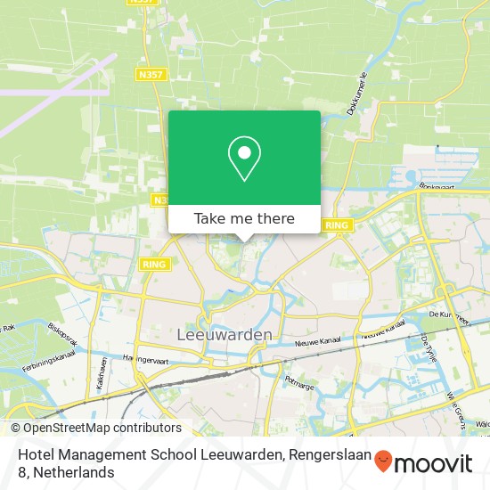 Hotel Management School Leeuwarden, Rengerslaan 8 kaart