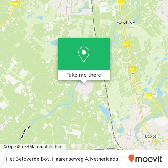 Het Betoverde Bos, Haarenseweg 4 kaart