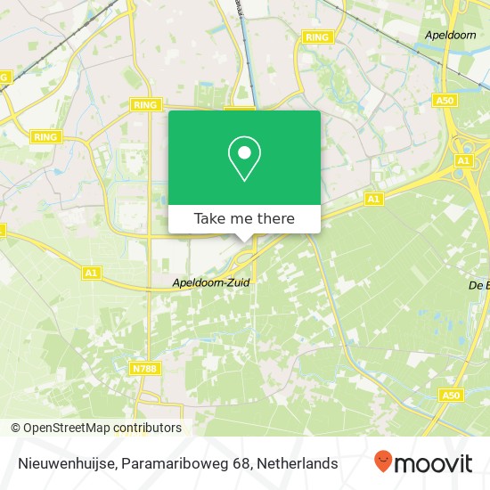 Nieuwenhuijse, Paramariboweg 68 kaart