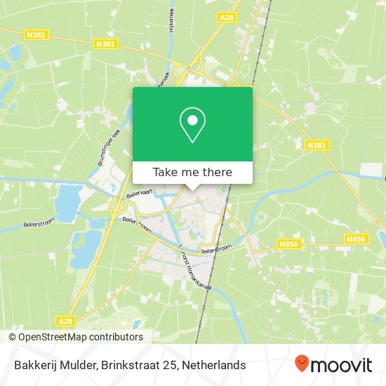 Bakkerij Mulder, Brinkstraat 25 kaart