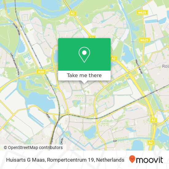 Huisarts G Maas, Rompertcentrum 19 kaart