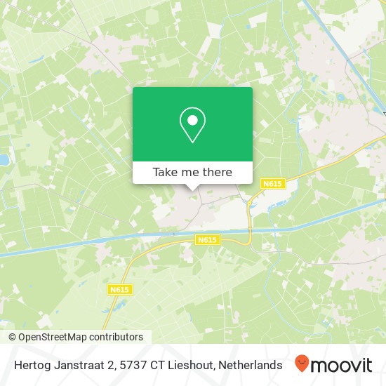 Hertog Janstraat 2, 5737 CT Lieshout kaart