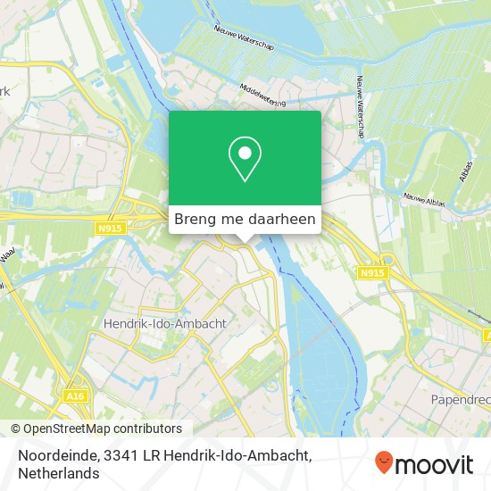 Noordeinde, 3341 LR Hendrik-Ido-Ambacht kaart