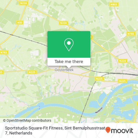 Sportstudio Square-Fit Fitness, Sint Bernulphusstraat 7 kaart