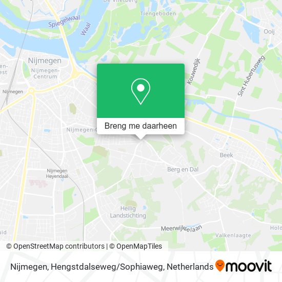 Nijmegen, Hengstdalseweg / Sophiaweg kaart
