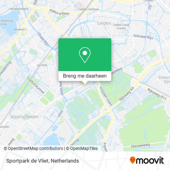Sportpark de Vliet kaart
