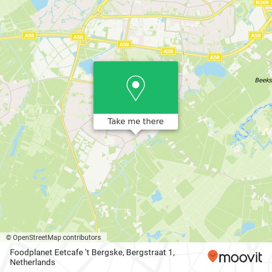 Foodplanet Eetcafe 't Bergske, Bergstraat 1 kaart