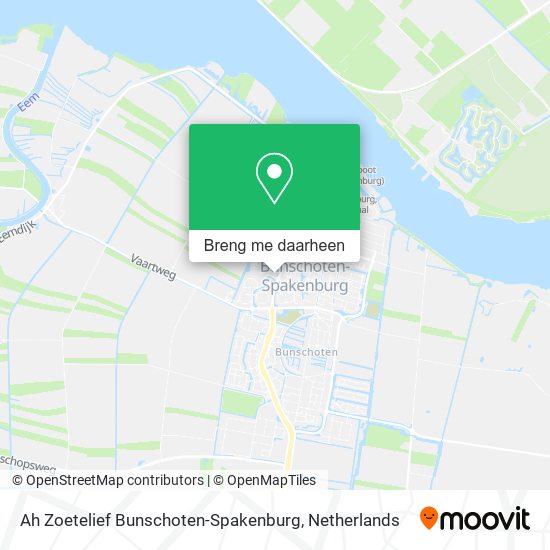 Ah Zoetelief Bunschoten-Spakenburg kaart