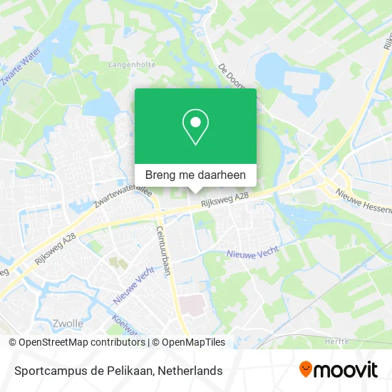 Sportcampus de Pelikaan kaart