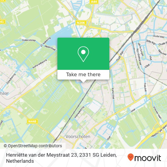 Henriëtte van der Meystraat 23, 2331 SG Leiden kaart
