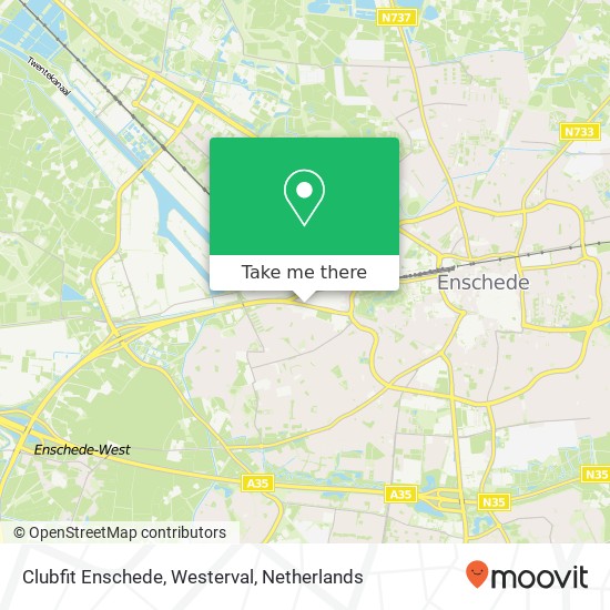 Clubfit Enschede, Westerval kaart